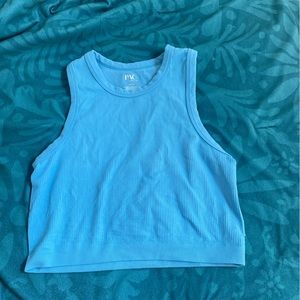 pacsun high neck blue crop top